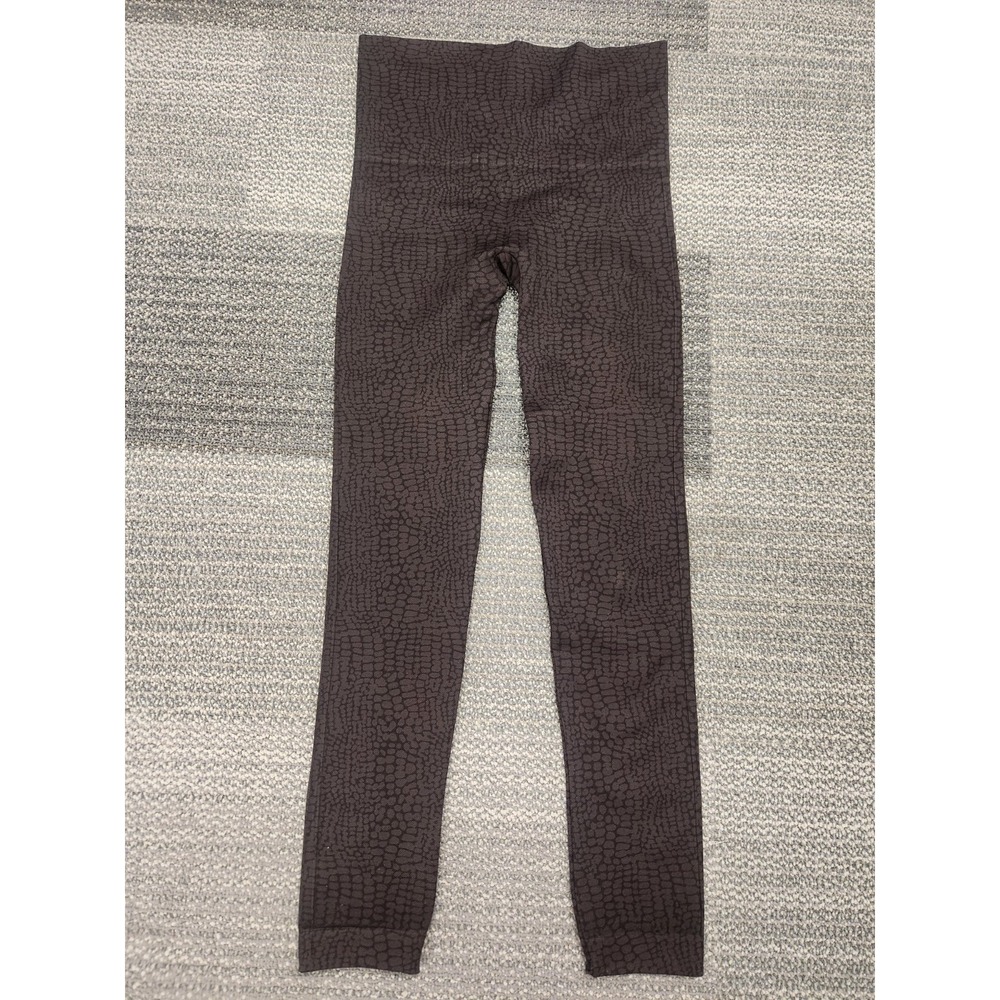 Spanx Leggings Womens‎ Med Brown Look At Me Now Croc Animal Print Ankle Seamless